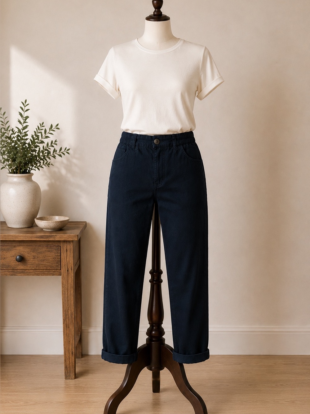 TWIK by Simons Black Utility Jogger Pants Women's Small High Rise Casual Tapered